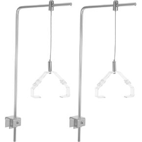 BESPORTBLE 2Pcs Adjustable Aluminum Alloy Aquarium Light Stand - High Brightness Lighting Holder for Freshwater & Saltwater Fish Tanks, Easy Installation, 15.74 X 9.84 Inches