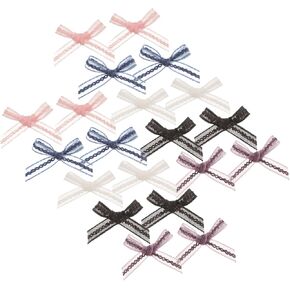 ARTIBETTER 50pcs Bowknot Decoration Accessories for Crafts Weddings and Parties Soft Yarn Material Vibrant Colors for Home Decor and Projects