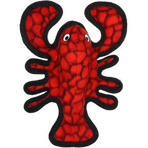 TUFFY - World's Tuffest Soft Dog Toy - Ocean Larry Lobster -Squeakers - Multiple Layers. Made Durable, Strong & Tough. Interactive Play (Tug, Toss & Fetch). Machine Washable & Floats. (Combo Pack)