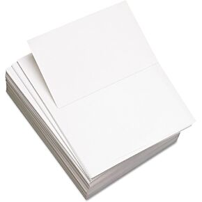 Lettermark Custom Cut-Sheet Copy Paper, 92 Bright, Micro-Perforated 5.5" from Top, 20lb Bond Weight, 8.5 x 11, White, 500/Ream, 5 RM/CT