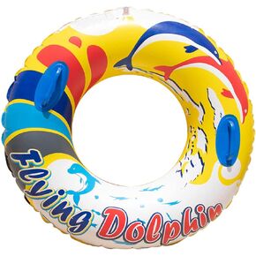 Pool Floats,Inflatable Pool Floats,Dolphin Swimming Ring,with Handles, Inflatable Swimming Ring Lounge,Kids Floaties Water Toys for Pool Beach Party.