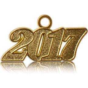 Year 2017 Gold Drop Date Signet for Graduation Tassel