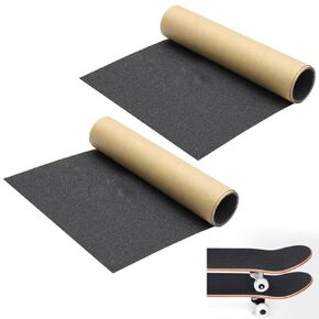 2 Pack Skateboard Grip Tape Replacement Non Slip 32''x8.5'' Sheet Adhesive Sticker Grip Skateboards Griptape for Longboard Cruiser Skateboard Complete Starter Skateboard Standard Skateboards