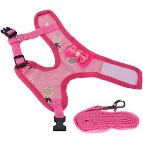 Chicken Leash, Duck Harness Breathable Mesh Training Harness and Leas Chicken and Leash Adjustable Strap Outdoor Training Traction Rope for Duck Goose Hen Small (#4)