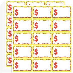 600pcs/40 Sheets Yard Sale Stickers, 3x2 Inch Garage Sale Stickers Sale Price Labels Price Tags Stickers for Market Retail Businesses