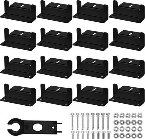 Tatuo 40 Pcs Solar Panel Mounting Brackets Z Bracket Aluminum Solar Panel Mounting Brackets Kit with Nuts and Bolts for Boat, Wall and Other Off Gird Roof Installation, Black in Kuwait