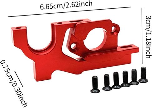 Adjustable Motor Mount Motor Mounting Easy to Install RC Car Upgrade Accessories for 1/10 104001 104072 RC Car Spares, Red in Saudi Arabia