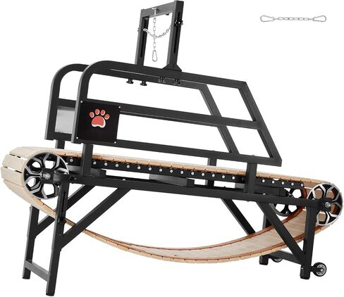 Happybuy Dog Treadmill for Medium-Sized Dogs, 300lbs Weight Capacity. with Adjustable Ramps, 15.5" Runway and Slatmill, It's Ideal Pet Exercise Equipment for Indoor and Outdoor in Saudi Arabia