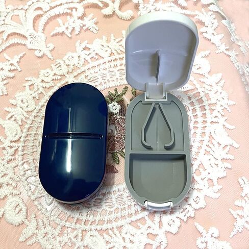 2 Pack Pill Cutter for Small or Large Pills, Portable Pill Splitter 2-in-1 Pill Case with Stainless Steel Blade, Cuts Pills, Vitamins, Tablets in Saudi Arabia