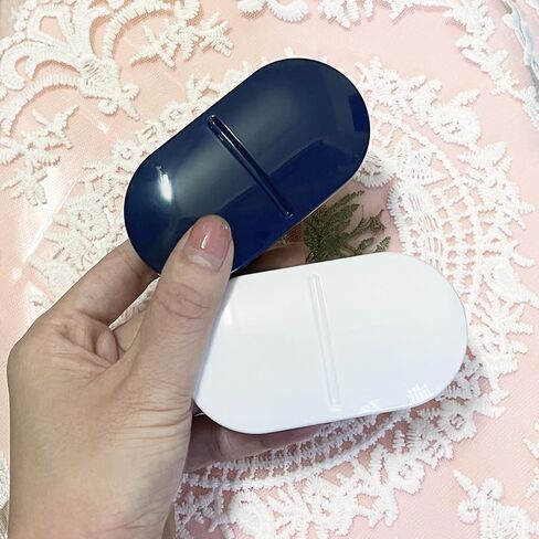 2 Pack Pill Cutter for Small or Large Pills, Portable Pill Splitter 2-in-1 Pill Case with Stainless Steel Blade, Cuts Pills, Vitamins, Tablets in Saudi Arabia