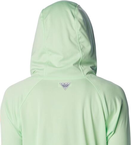 تيشيرت Tidal للسيدات من Columbia، بغطاء للرأس، شعار Cirrus Grey/Ocean Blue، 2X in Saudi Arabia