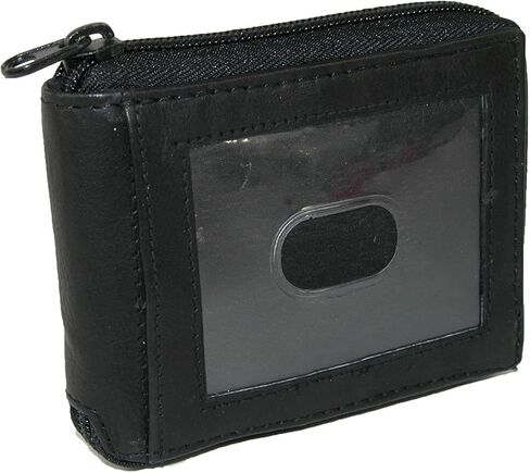 Paul & Taylor Mens Leather Zip Around Bifold ID Wallet in Saudi Arabia