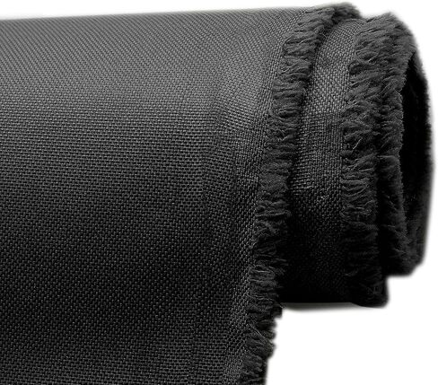 K-Musculo 600D Fabric by The Yard, 58" W 600D Upholstery Polyester Material, Indoor Outdoor Water Resistant Fabric for Chair Cushion Furniture Cover Sewing DIY Cloth, 1 Yard Black in Kuwait