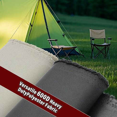K-Musculo 600D Fabric by The Yard, 58" W 600D Upholstery Polyester Material, Indoor Outdoor Water Resistant Fabric for Chair Cushion Furniture Cover Sewing DIY Cloth, 1 Yard Black in Kuwait