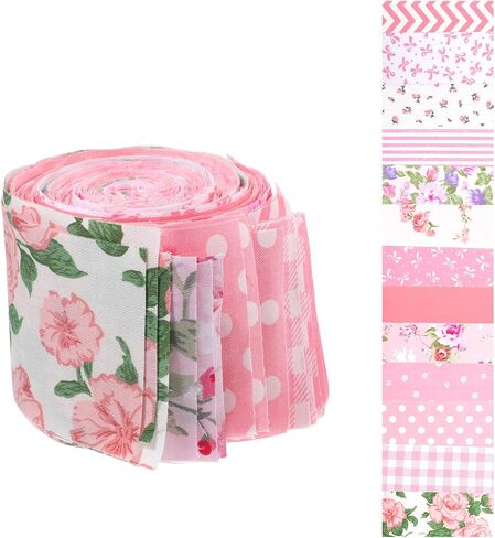 42Pcs Jelly Roll Fabric Strips Soft Cotton Quilting Fabric 2.5 x 20 Inch Pre-Cut Cotton Strips Bundles for Quilting Crafting and Sewing in Kuwait