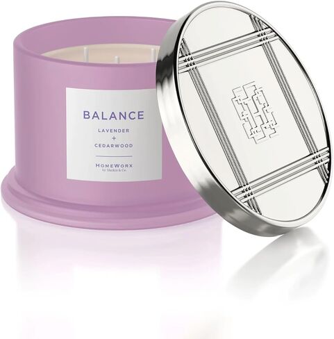 HomeWorx 14oz Eucalyptus & Sage Aromatherapy Candle - Clarity - Glass Jar, 3 Wick, Pet Friendly, Cruelty Free in Saudi Arabia
