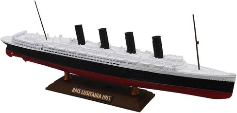 RMS LUSITANIA Wartime Model - Highly Detailed Replica Historically Accurate No Assembly Required - 1 Foot in Length (Model Only) Multicolor, Plastic in Kuwait