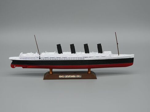 RMS LUSITANIA Wartime Model - Highly Detailed Replica Historically Accurate No Assembly Required - 1 Foot in Length (Model Only) Multicolor, Plastic in Kuwait