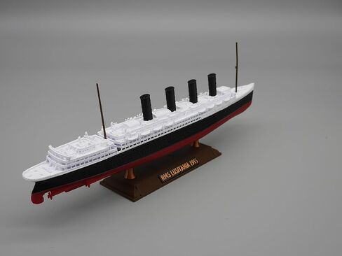 RMS LUSITANIA Wartime Model - Highly Detailed Replica Historically Accurate No Assembly Required - 1 Foot in Length (Model Only) Multicolor, Plastic in Kuwait