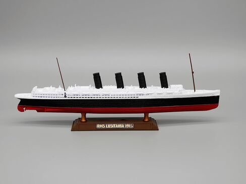 RMS LUSITANIA Wartime Model - Highly Detailed Replica Historically Accurate No Assembly Required - 1 Foot in Length (Model Only) Multicolor, Plastic in Kuwait