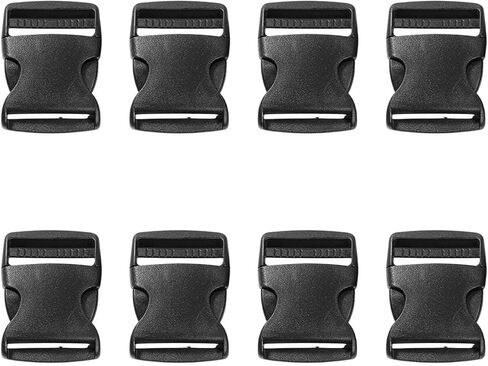 مشابك بإبزيم بلاستيكي، مشبك بلاستيكي سريع التحرير من الجانب يكون مناسبًا لمشابك تثبيت أمان قابلة للتعديل ومشابك بلاستيكية سوداء (32 مم / 1.26 بوصة) in Kuwait