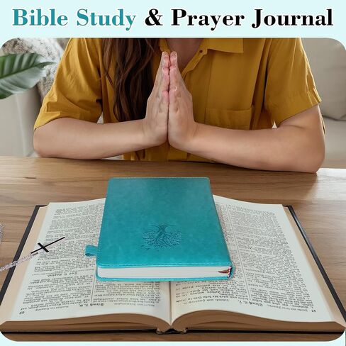 Bible Study Journal Scripture Notebook - Christian Note Taking Kit with Guided Prompts - Inspirational Religious Gifts - Faith Based Stationery Supplies for Church Notes (Teal Blue) in Kuwait