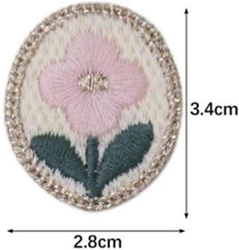 Appliques Handmade Cloth Label Wedding Fabric Decoration Sewing Label Tag, 10 Pieces Flower in Saudi Arabia