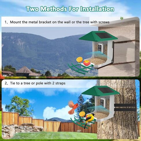 2.5K Smart Bird Feeder with Camera, 2.5L Birds Watching Camera with AI Identify Bird Species, Outdoor Birds Feeder House with Solar Panel for BirdLovers (Cyan) in Kuwait