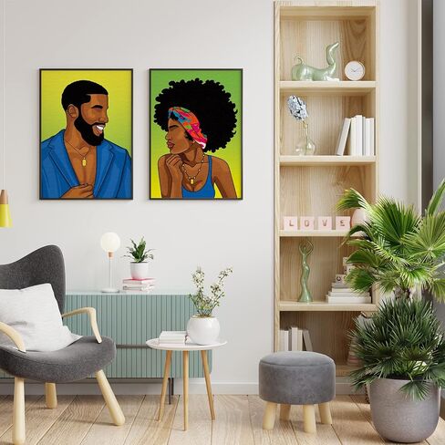 Nuberlic 2 Pack Paint and Sip Pre Drawn Canvas Painting Kit for Adults Sip and Paint Kit for Adult's Couples Date Night Party Favors Supplies (8x10) in Kuwait