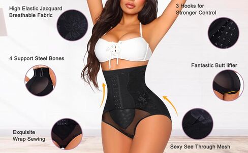 Womens Waist Cincher Body Shaper Trainer Girdle Faja Tummy Control Underwear Shapewear (Plus Size) in Saudi Arabia