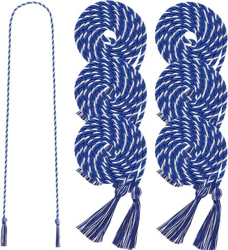 6 Pieces Graduation Honor Cords 68" Grad Braided Honor Cord with Tassel Honor Rope Grad Cords for Graduation Students Bachelor Master Doctoral Gown Grad Decor (Emerald Green) in Saudi Arabia