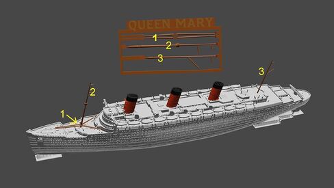 RMS Queen Mary Model 1 قدم في الطول (نموذج) in Kuwait