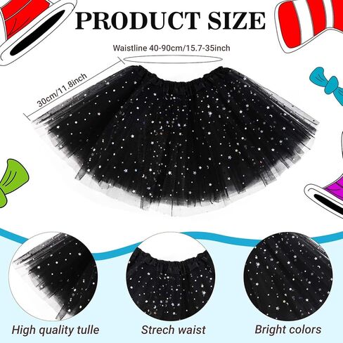 6 Pcs Cat Costume Child Tulle Tutu Set Skirts Cat Ear Headband Bowtie Tail Bow Tie Striped Tights in Kuwait