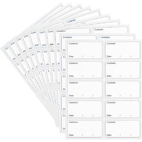 Freezer Labels, Pack of 200, Easy to Peel, Food Label Stickers for Food Storage Boxes, Jars, Waterproof, Leaves No Sticky Residue After Use, 3 * 6cm