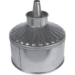 Funnel King 94469 12 Qt Fluted Galvanized Funnel W/Skirt & Screen - 11" Center Spout, Multi