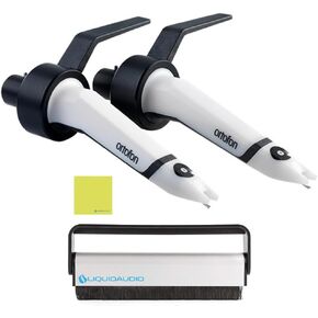 Ortofon Concorde MkII Scratch CC Twin Cartridges & Styli with Flight Case Bundle with Liquid Audio Carbon Fiber Record Brush and Instrument Polishing Cloth