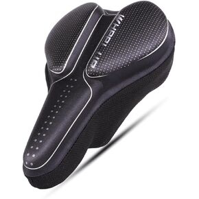 Gel Bike Seat Cover Soft Bicycle Saddle Pad Breathable Cushion Cover Gel Seat for Mountain Road Bike Exercise Bike Outdoor Cycling