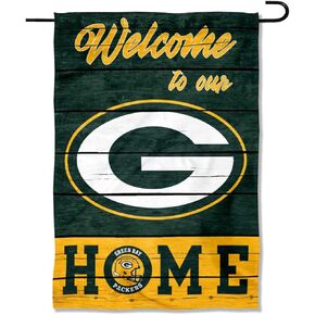 Green Bay Packers Welcome Home Decorative Garden Flag Double Sided Banner