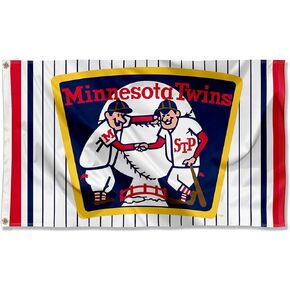Minnesota Twins Retro Vintage Throwback 3x5 Foot Grommet Banner Flag