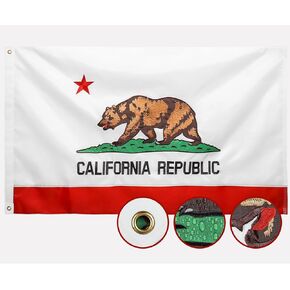Double Sided Michigan State Flag 3x5 Outdoor Made In USA The Longest Lasting MI Flags Heavy Duty 210D Nylon, Sewn Stripes, Embroidered, Stronger Brass Grommets,4 Stitched Hemming, Perfect for Outside in Saudi Arabia