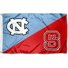 شركة College Flags & Banners Co. UNC مقابل North Carolina State House مقسمة علم 3x5 in Saudi Arabia