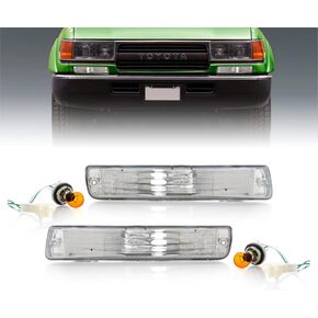 USR DEPO FJ80 Corner Lights - Front Cornering Lamps Set (Left + Right) Compatible with 1991-1997 Toyota Land Cruiser 80 FJ82 (Euro Style Clear Lens)