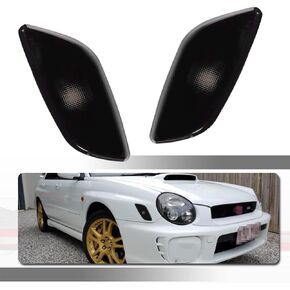 For 2002 2003 Subaru Impreza WRX RS TS Replacement Front Bumper Signal Side Marker Daytime running Lights 2 in 1 Led Lamp Clear Lens