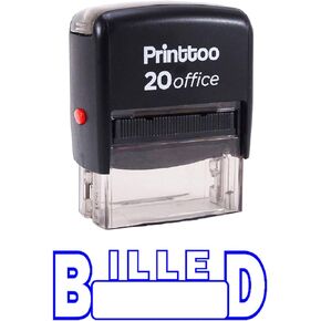 Printtoo Self Inking BILLED Rubber Stamp Office Stationary Custom Stamp-Black