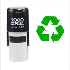 Recycle Symbol 2000 Plus Self Inking Rubber Teacher Stamp – Green Ink