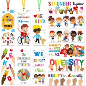 120 قطعة من الإشارات المرجعية للعودة إلى المدرسة للأطفال، مجموعة إشارات مرجعية للتنوع السائب، إشارات مرجعية تحفيزية مزدوجة الجوانب للمعلمين والطلاب في اليوم الأول من المدرسة، هدايا مكافأة عيد الميلاد في الفصل الدراسي in Kuwait