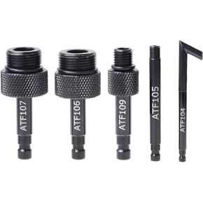 محول حشو تعبئة زيت سائل ناقل الحركة الأوتوماتيكي متوافق مع VW Audi 09G 01J 722.9 CVT DSG ATF Benz 722.9، مجموعة محول 5 قطع ATF محول حشو زيت ناقل الحركة الأوتوماتيكي