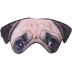 3D Funny Animal Eye Sleep Mask Lightweight Breathable Night Sleeping Blindfold Eye Shade Cover with Soft Comfortable Elastic Strap Cute Cat Pug Dog Cartoon Eye Pillow for Travel Nap Home Office Rest