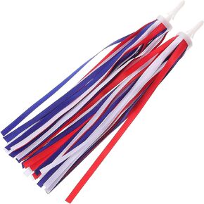 BinaryABC Patriotic Bicycle Handle Bar Ribbon Streamer,4th of July Bike Handlebar Tassels,Independence Day Bike Ornaments