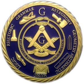 1 OZ Masonic Coins Gold Plated Freemason Challenge Coin